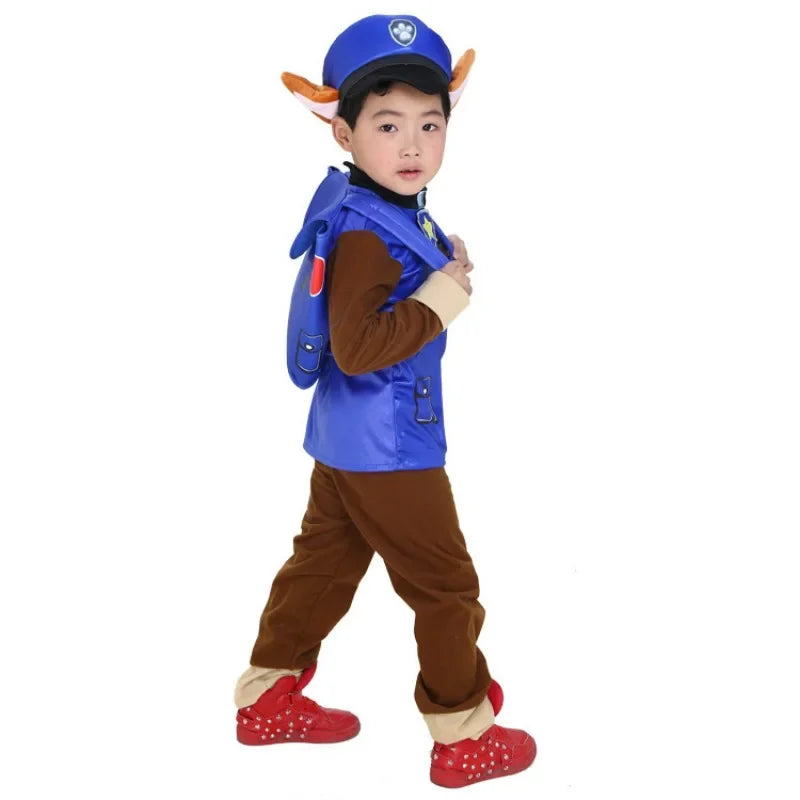 Dog Patrol Team Cartoon Costume Sheepdog Spotted Dogs Full Set Children Identical Clothes Role Play Outfit Unisex Boys Girls